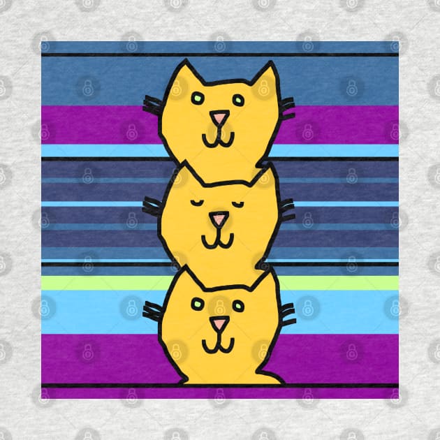 Yellow Cat Column by ellenhenryart